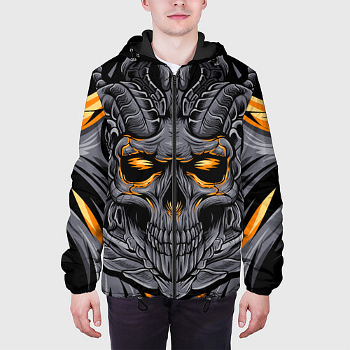 Мужская куртка Череп дьявола / 3D-Черный – фото 3