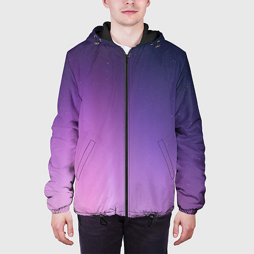 Мужская куртка Северное сияние фиолетовый / 3D-Черный – фото 3