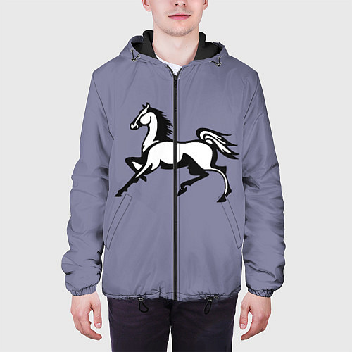 Мужская куртка Дикая лошадь / 3D-Черный – фото 3