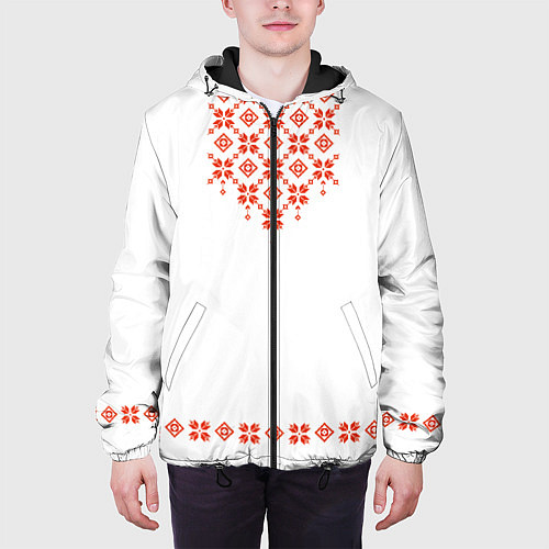 Мужская куртка Белорусская вышиванка / 3D-Черный – фото 3