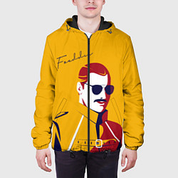 Куртка с капюшоном мужская QUEEN FREDDY, цвет: 3D-черный — фото 2