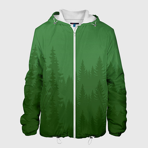 Мужская куртка Зеленый Лес / 3D-Белый – фото 1