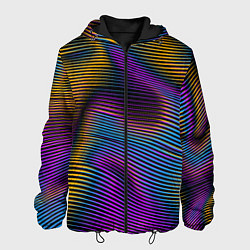 Куртка с капюшоном мужская Современная абстракция, цвет: 3D-черный