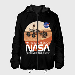 Куртка с капюшоном мужская NASA - Perseverance, цвет: 3D-черный