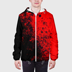 Куртка с капюшоном мужская Пятна Крови, цвет: 3D-белый — фото 2