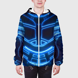 Куртка с капюшоном мужская Неоновая броня Neon Armor, цвет: 3D-белый — фото 2