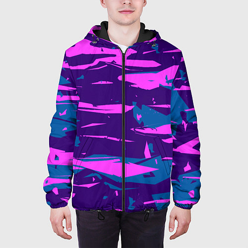 Мужская куртка CYBERSTYLE NEON CAMOUFLAGE / 3D-Черный – фото 3