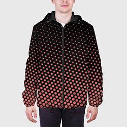 Куртка с капюшоном мужская Граффити Neon1, цвет: 3D-черный — фото 2