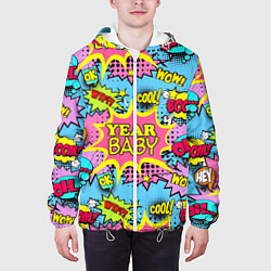 Куртка с капюшоном мужская Year baby Pop art print, цвет: 3D-белый — фото 2