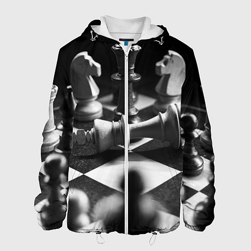 Мужская куртка Шахматы / 3D-Белый – фото 1
