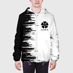 Куртка с капюшоном мужская Чёрный клевер,, цвет: 3D-белый — фото 2
