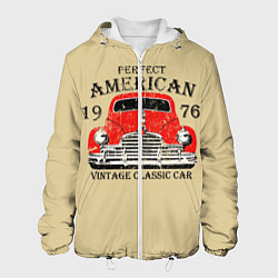 Куртка с капюшоном мужская AMERICAN CAR, цвет: 3D-белый