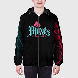 Куртка с капюшоном мужская Cyberpunk - Moxes, цвет: 3D-черный — фото 2