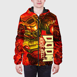 Куртка с капюшоном мужская DOOM Eternal, цвет: 3D-черный — фото 2