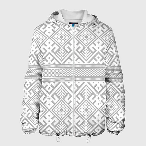 Мужская куртка Русские народные узоры / 3D-Белый – фото 1
