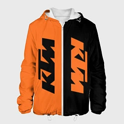Куртка с капюшоном мужская KTM КТМ Z, цвет: 3D-белый