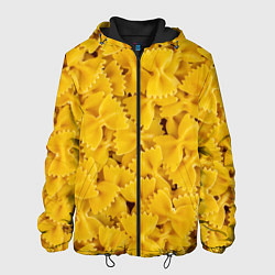 Куртка с капюшоном мужская Макароны бабочки, цвет: 3D-черный