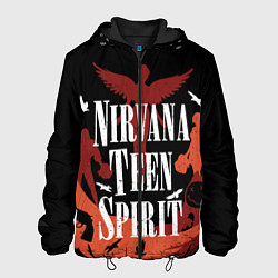Куртка с капюшоном мужская NIRVANA TEEN SPIRIT, цвет: 3D-черный