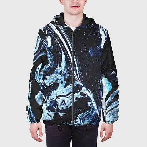 Мужская куртка Текстура / 3D-Черный – фото 3