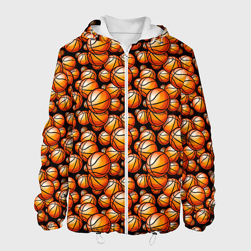 Мужская куртка Баскетбольные Мячи / 3D-Белый – фото 1