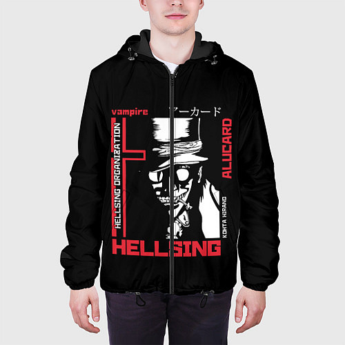 Мужская куртка Hellsing / 3D-Черный – фото 3