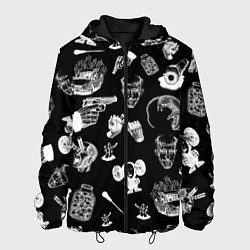 Куртка с капюшоном мужская КРОВОСТОК ТАТУИРОВКИ, цвет: 3D-черный