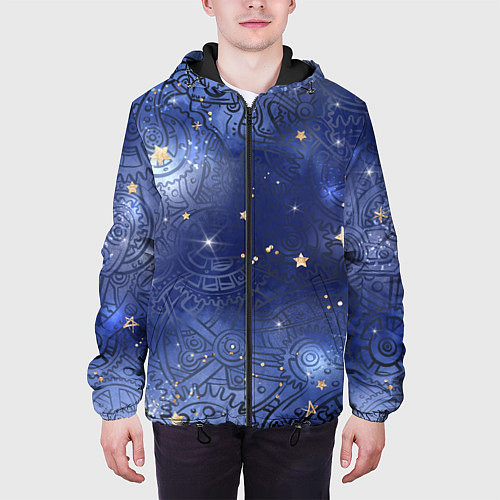 Мужская куртка Небо в стиле Стимпанк / 3D-Черный – фото 3