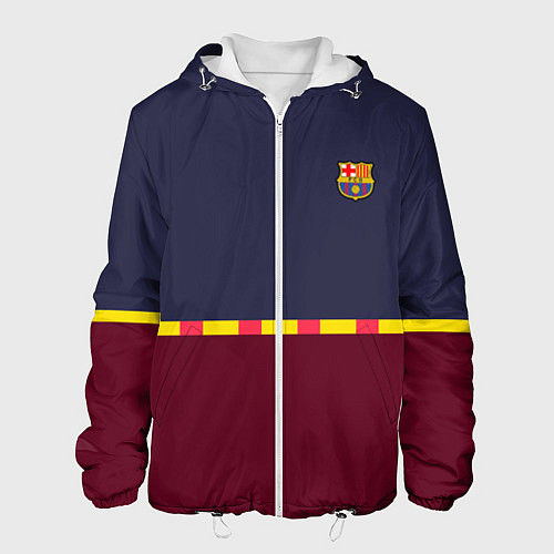 Мужская куртка FC Barcelona Flag and team Logo 202122 / 3D-Белый – фото 1