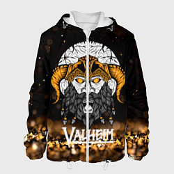Куртка с капюшоном мужская Valheim Viking Gold, цвет: 3D-белый