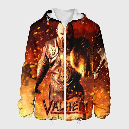 Мужская куртка Valheim Викинг в огне / 3D-Белый – фото 1