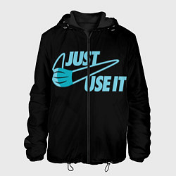 Куртка с капюшоном мужская Just Use It, цвет: 3D-черный