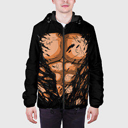 Куртка с капюшоном мужская Идеальный Торс, цвет: 3D-черный — фото 2