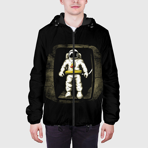 Мужская куртка Первая Высадка На Луну / 3D-Черный – фото 3