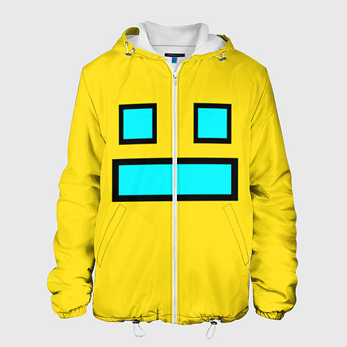 Мужская куртка Geometry Dash Smile / 3D-Белый – фото 1