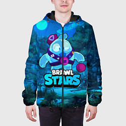 Куртка с капюшоном мужская Сквик Squeak Brawl Stars, цвет: 3D-черный — фото 2