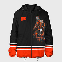 Куртка с капюшоном мужская Philadelphia Flyers, цвет: 3D-черный