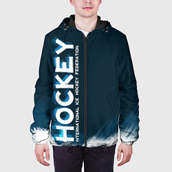 Куртка с капюшоном мужская Hockey IIHF, цвет: 3D-черный — фото 2