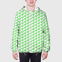 Куртка с капюшоном мужская Мозговые слизни, цвет: 3D-белый — фото 2