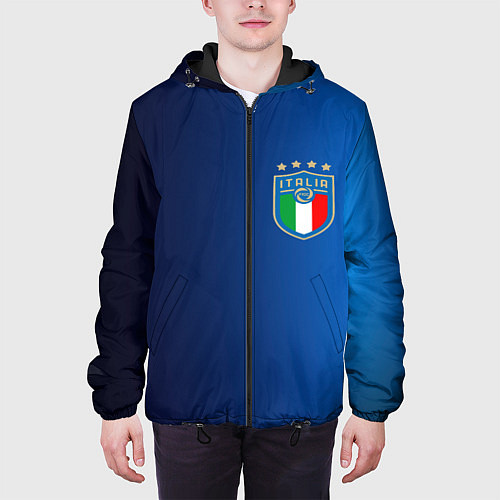 Мужская куртка Сборная Италии / 3D-Черный – фото 3
