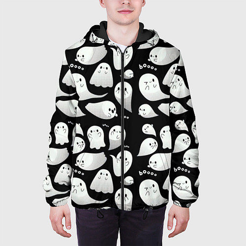 Мужская куртка Boo Привидения / 3D-Черный – фото 3