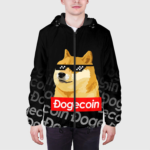 Мужская куртка DOGECOIN DOGE ДОГИКОИН / 3D-Черный – фото 3