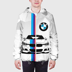 Куртка с капюшоном мужская BMW БМВ M PERFORMANCE, цвет: 3D-белый — фото 2
