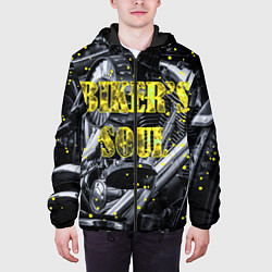 Куртка с капюшоном мужская Bikers Soul Душа байкера, цвет: 3D-черный — фото 2
