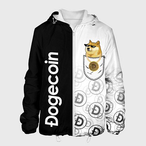 Мужская куртка DOGECOIN DOGE КАРМАН / 3D-Белый – фото 1