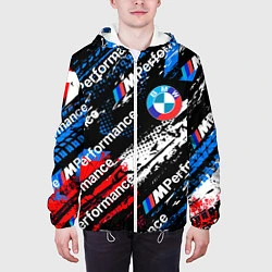 Куртка с капюшоном мужская BMW M PERFORMANCE БМВ ГРАНЖ, цвет: 3D-белый — фото 2