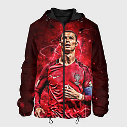 Куртка с капюшоном мужская Cristiano Ronaldo Portugal, цвет: 3D-черный