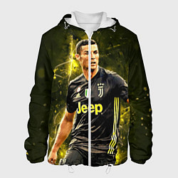 Куртка с капюшоном мужская Cristiano Ronaldo Juventus, цвет: 3D-белый