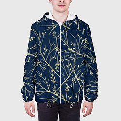Куртка с капюшоном мужская Осенние ветки, цвет: 3D-белый — фото 2