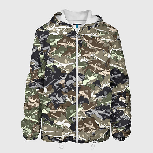 Мужская куртка Камуфляж для рыбака / 3D-Белый – фото 1