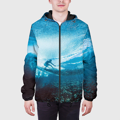 Мужская куртка Под водой / 3D-Черный – фото 3